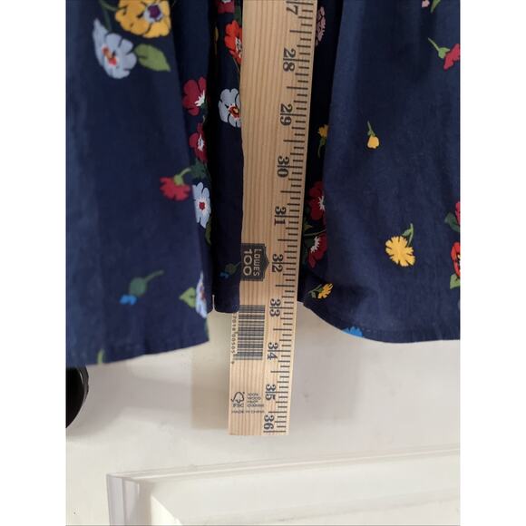 Kate Spade Belted Navy Bouquet Toss Pleated Lake Dress With Pockets Small - Picture 8 of 11